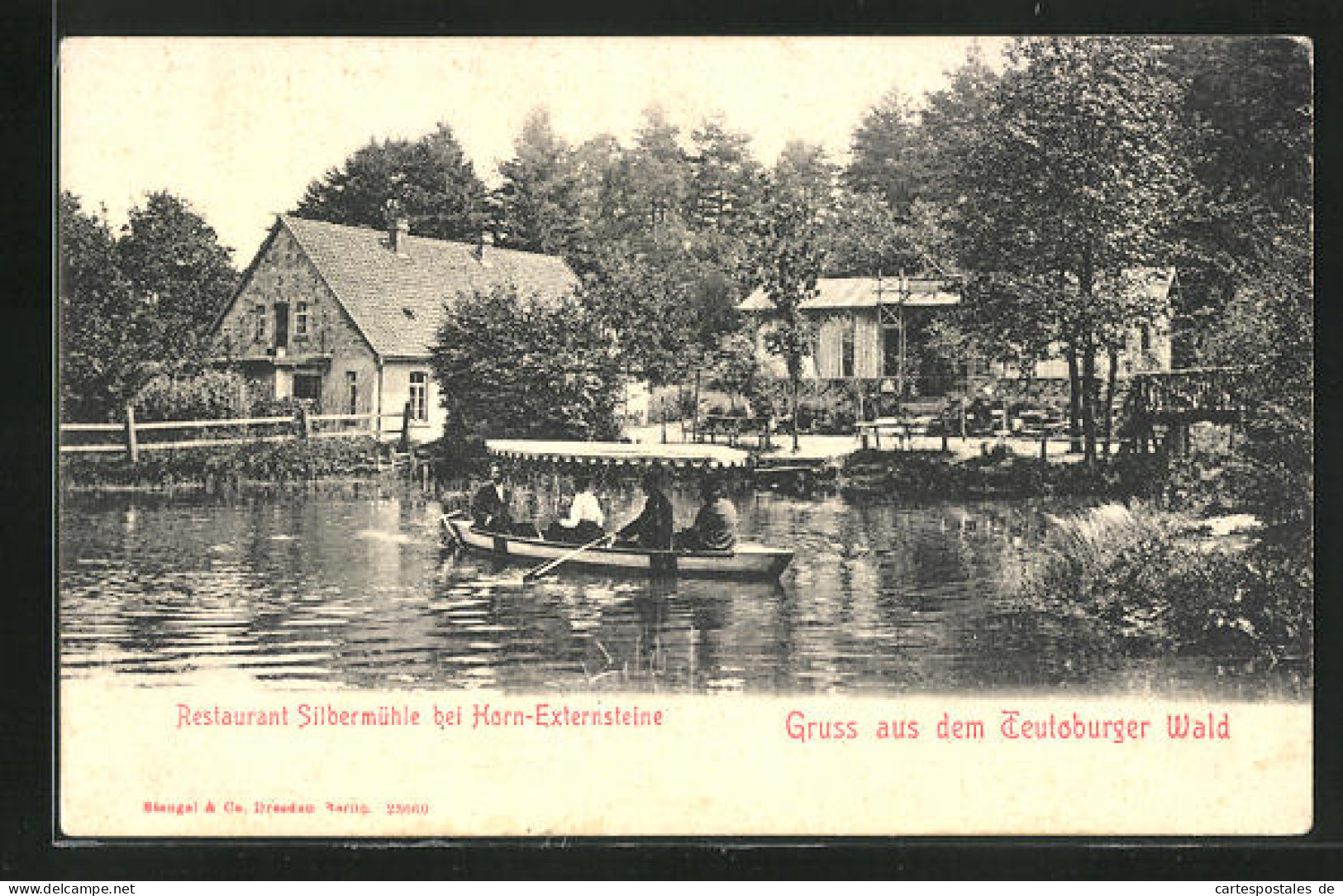 AK Bad Meinberg, Gasthof Silbermühle Bei Horn Externsteine, Ruderboot  - Bad Meinberg
