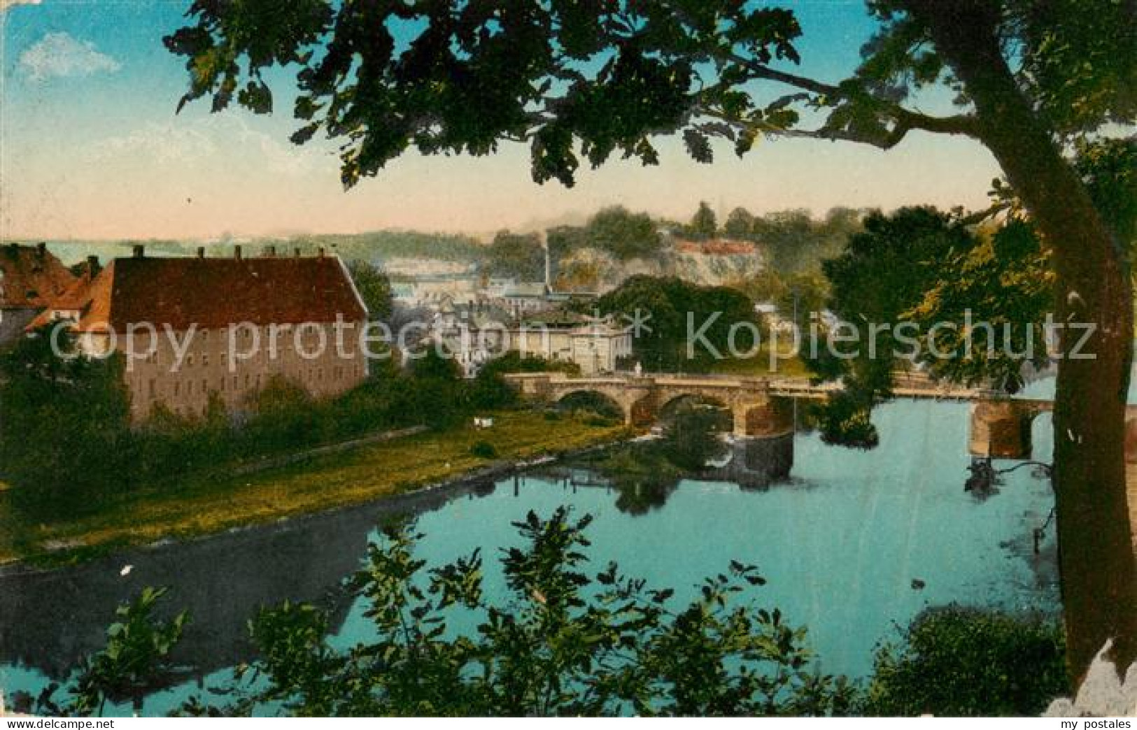 73819343 Grimma Blick Vom Stadtwald Nach Der Muldenbruecke Grimma - Grimma