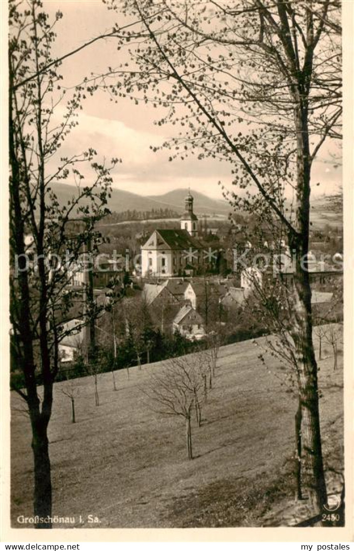 73819338 Grossschoenau Sachsen Teilansicht Mit Kirche Grossschoenau Sachsen - Grossschoenau (Sachsen)