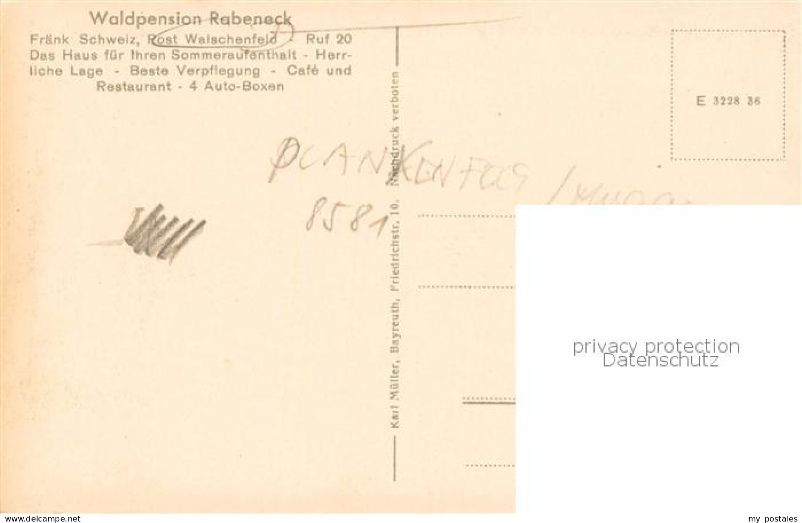 73819330 Waischenfeld Waldpension Rabeneck Waischenfeld - Andere & Zonder Classificatie