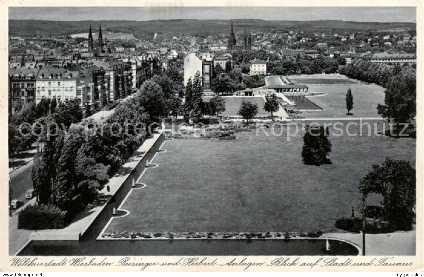 73819329 Wiesbaden Reisinger Und Herbert Anlagen Mit Stadt Und Taunusblick Wiesb - Wiesbaden