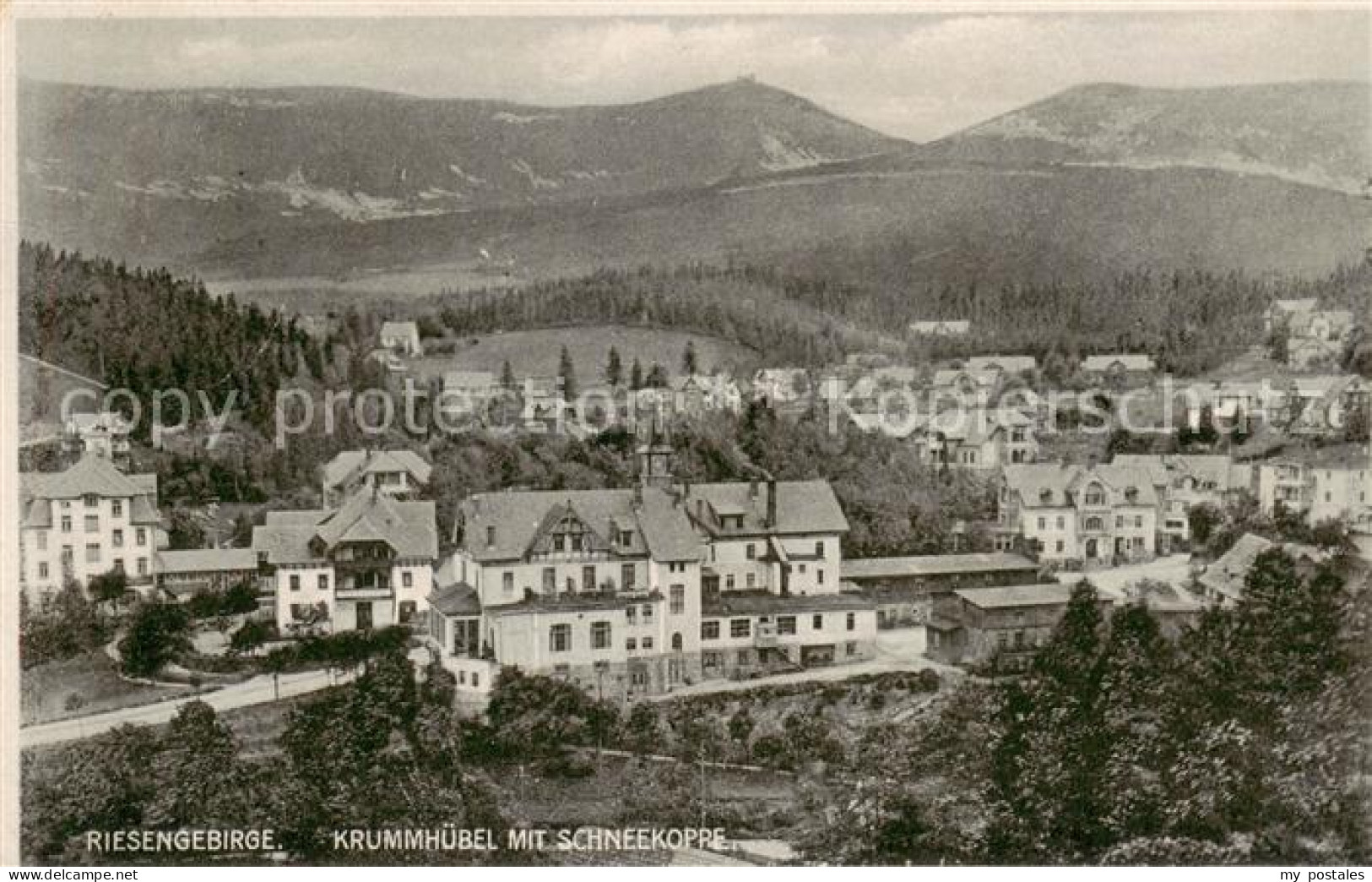 73819311 Krummhuebel Karpacz Riesengebirge PL Panorama Mit Schneekoppe  - Poland