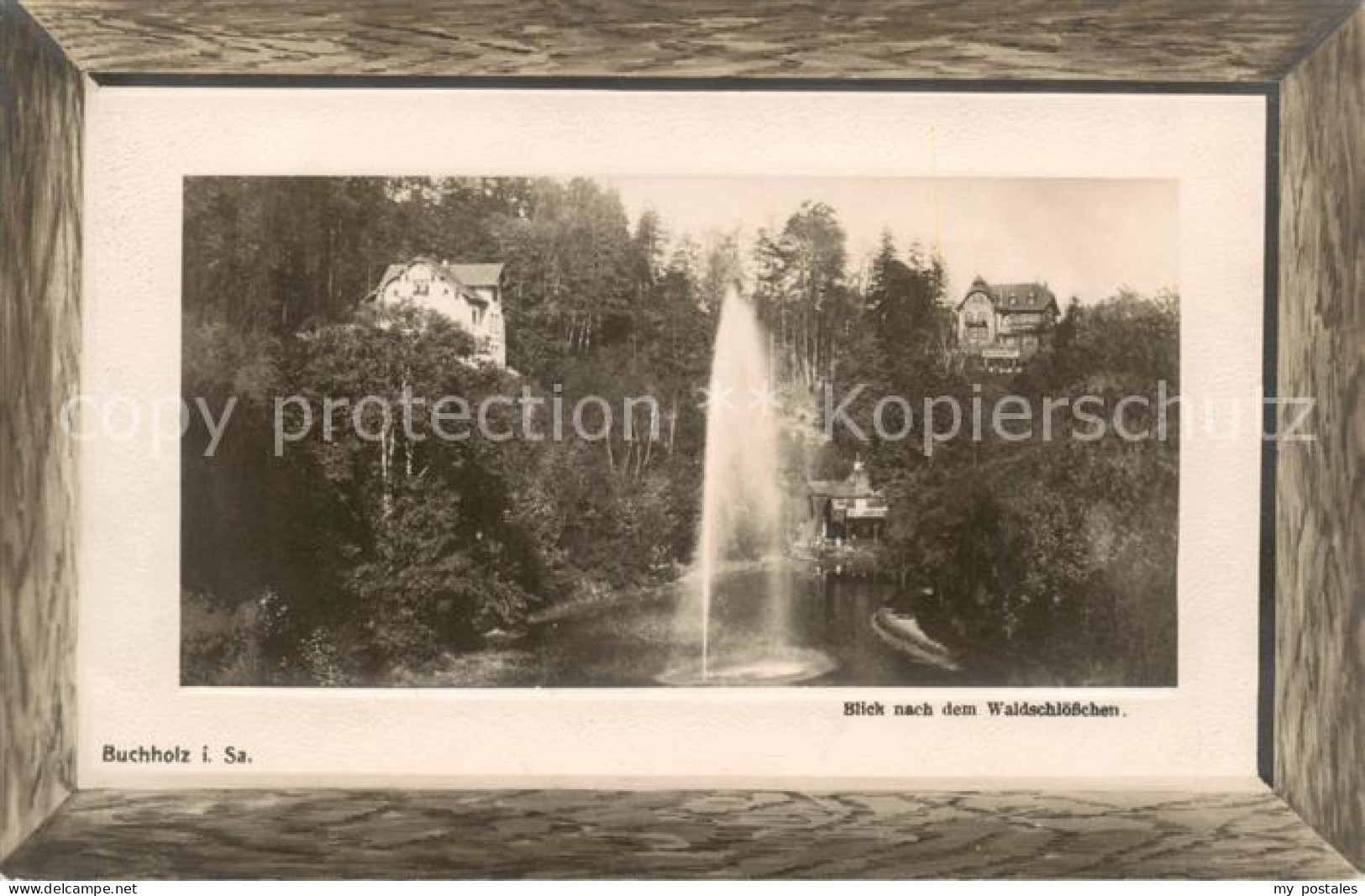 73819304 Buchholz Sachsen Blick Zum Waldschloesschen Mit Fontaene Buchholz Sachs - Annaberg-Buchholz