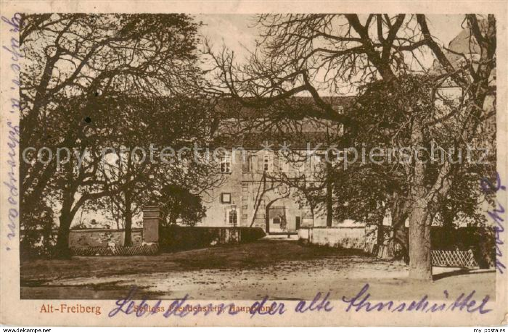 73819300 Freiberg  Sachsen Schloss Freudenstein Hauptfront Feldpost  - Freiberg (Sachsen)