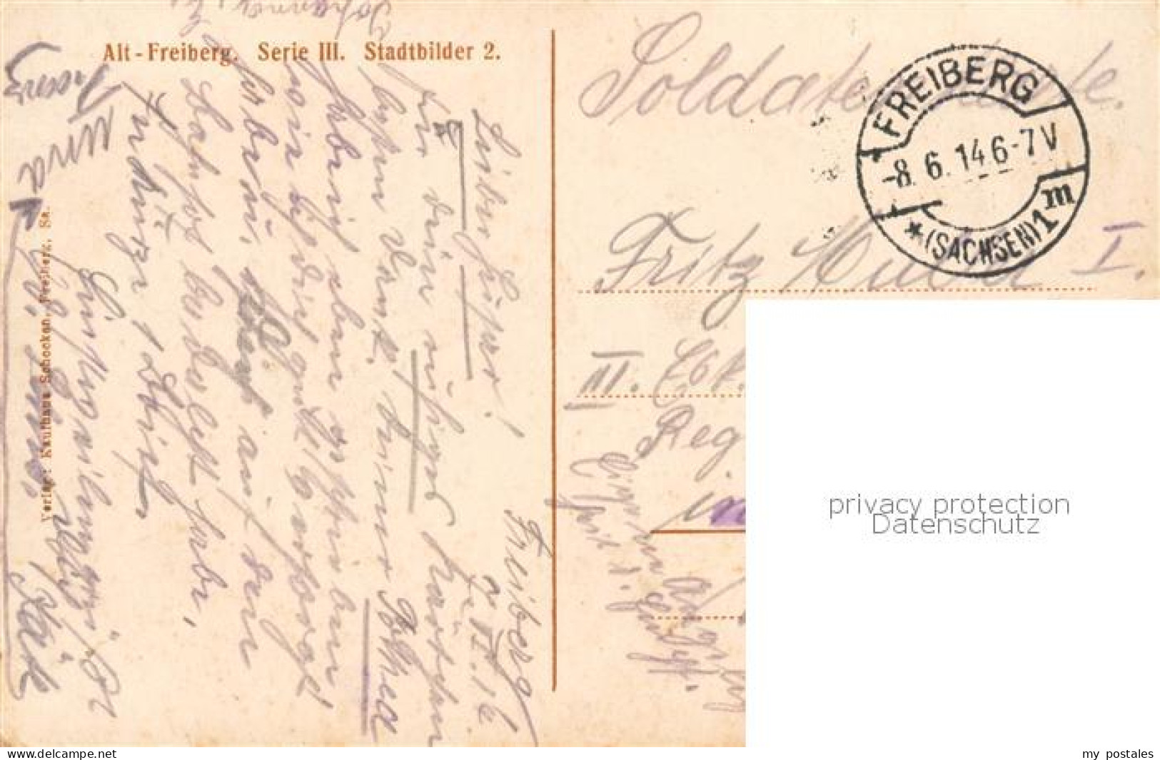 73819300 Freiberg  Sachsen Schloss Freudenstein Hauptfront Feldpost  - Freiberg (Sachsen)