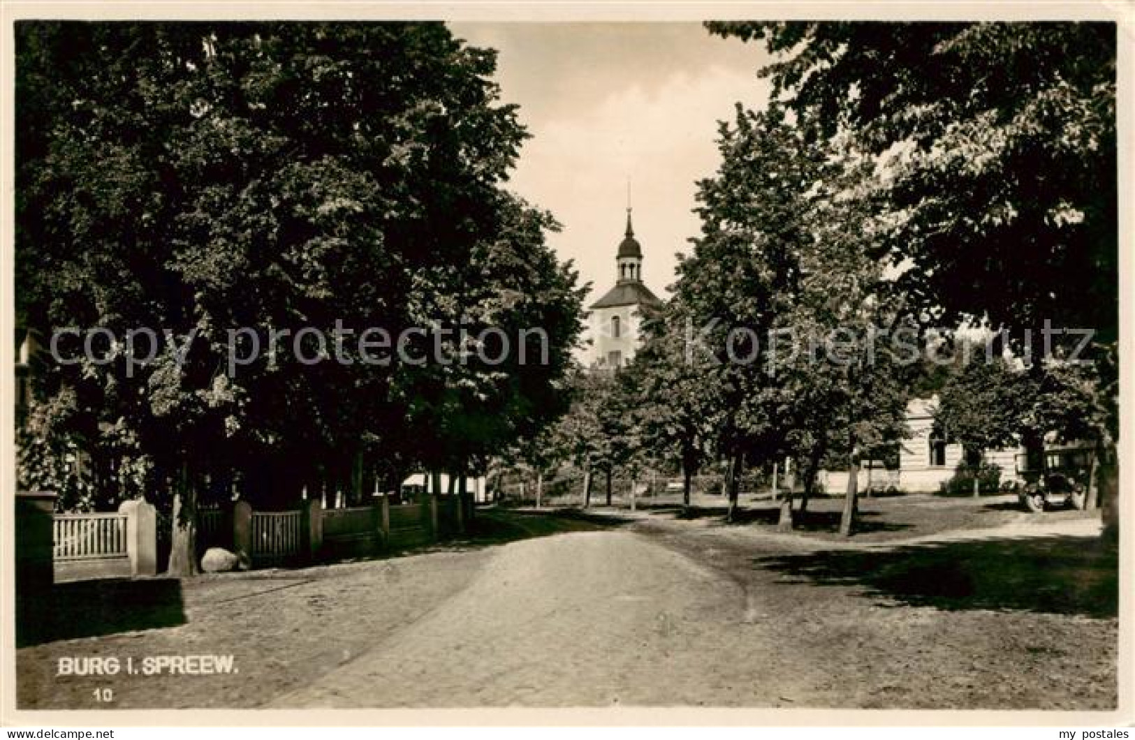 73819296 Burg Spreewald Baumallee Kirche Burg Spreewald - Burg (Spreewald)