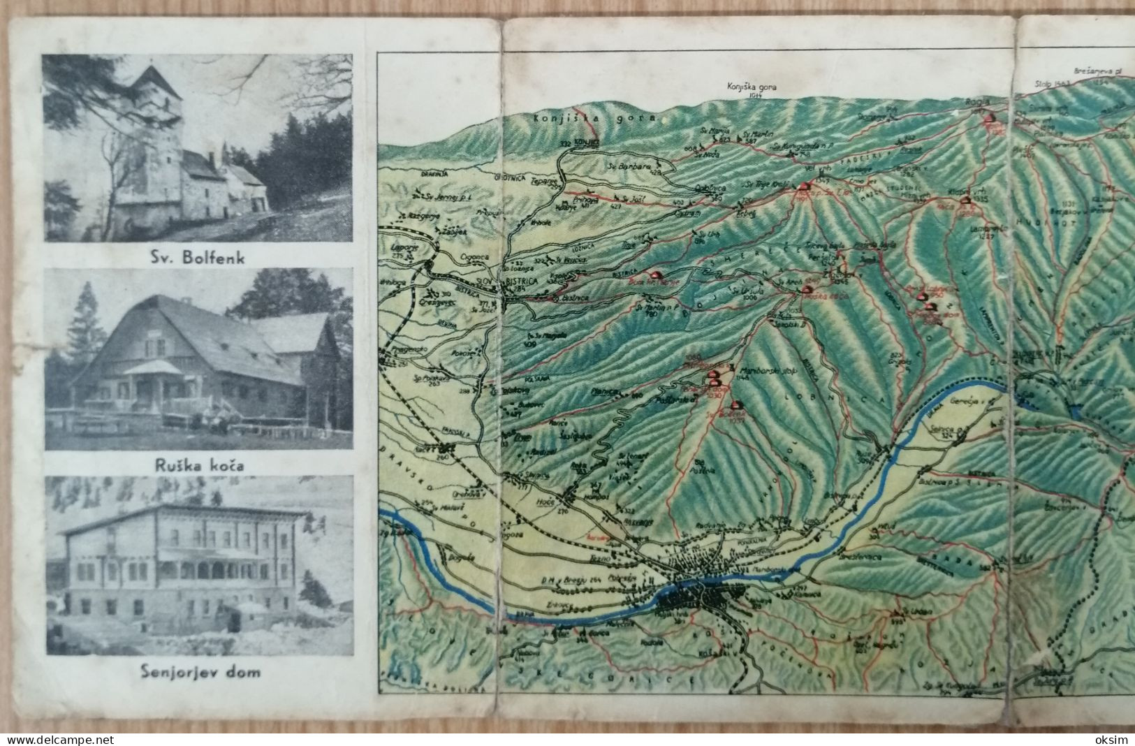 POHORJE, NAČRT S FOTOGRAFIJAMI, Velikost 38x10.5 Cm, 1937, NI RAZGLEDNICA!!! - Slowenien