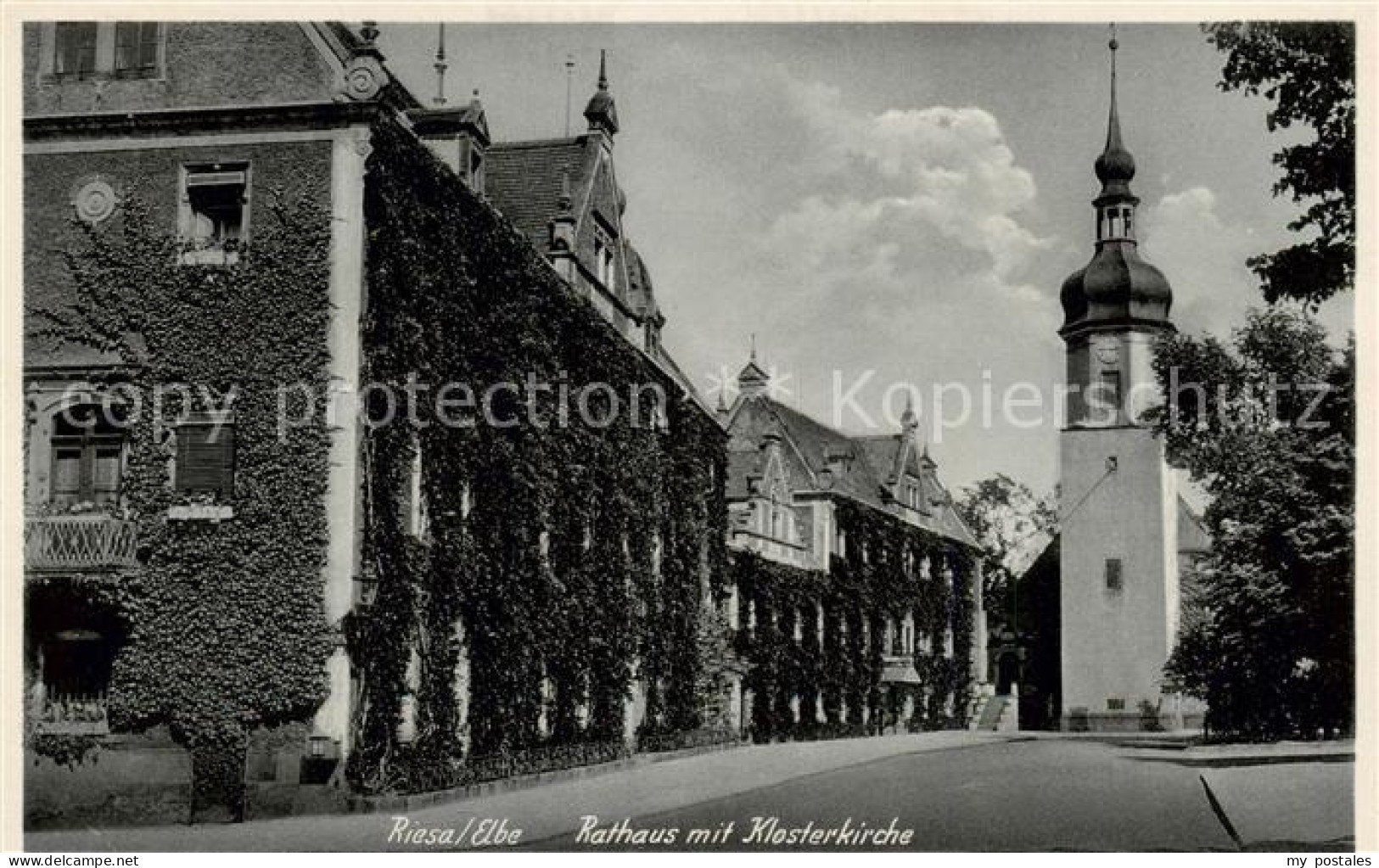 73819142 Riesa Sachsen Rathaus Mit Klosterkirche Riesa Sachsen - Riesa