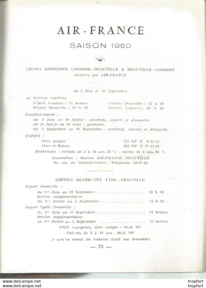 JV / LIVRET TOURISTIQUE DEAUVILLE 1960 Tourisme PLAGE FLEURIE Car Bus Hôtel Golf Sport JV  / LIVRET TOURISTIQUE  DEAUVIL - Cuadernillos Turísticos