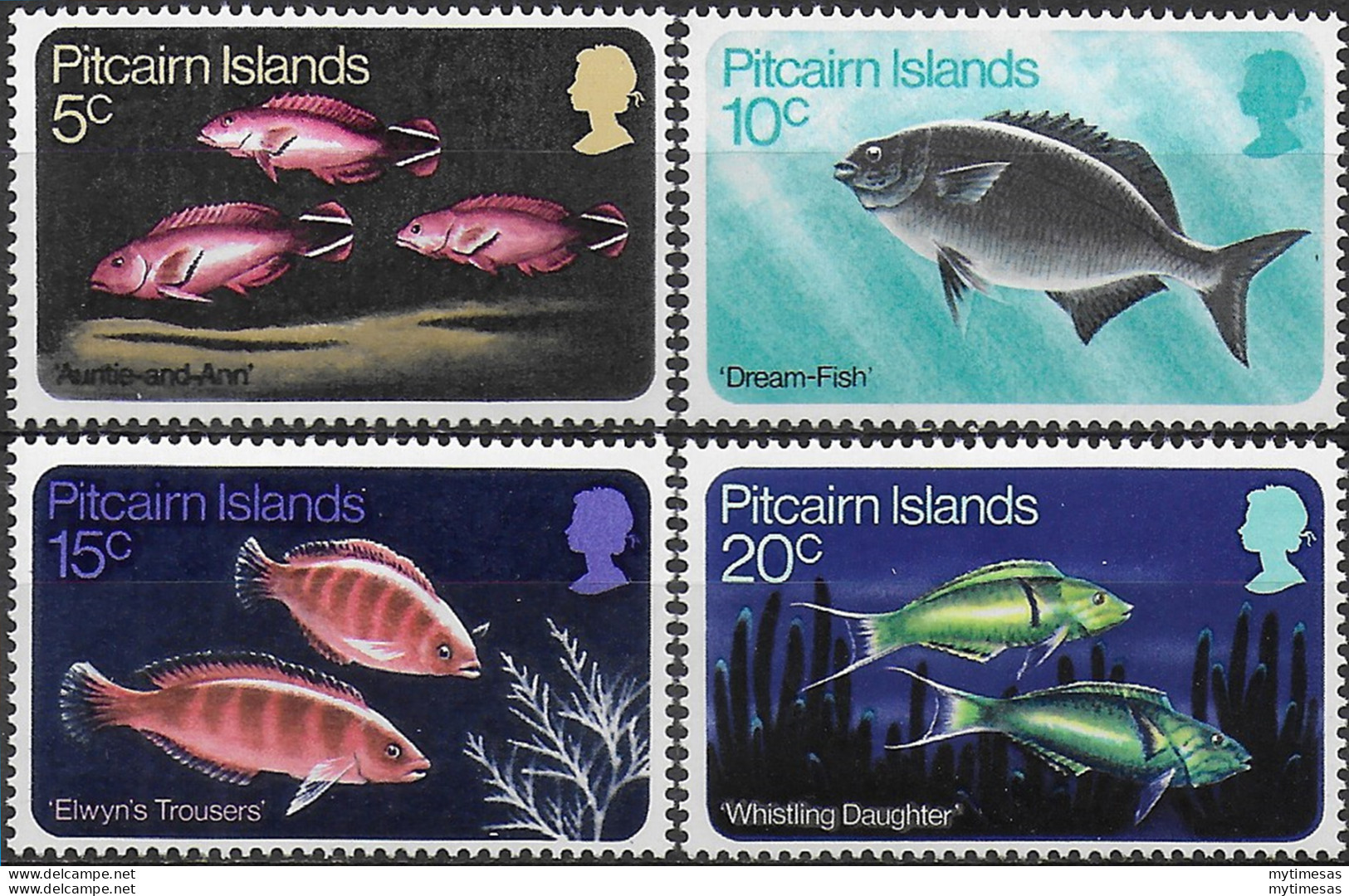 1970 Pitcairn Islands Fish 4v. MNH SG N. 111/114 - Sonstige & Ohne Zuordnung