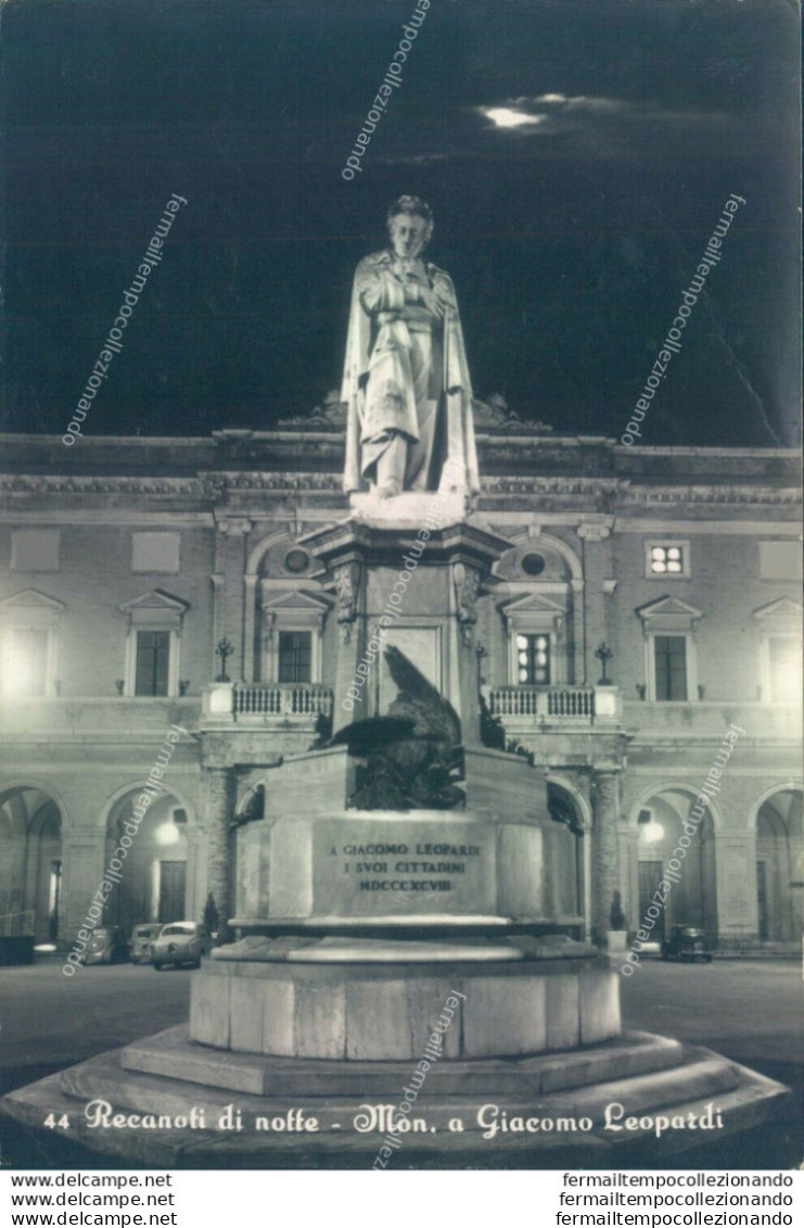 V512 Cartolina  Recanati Di Notte Provincia Di Macerata - Macerata