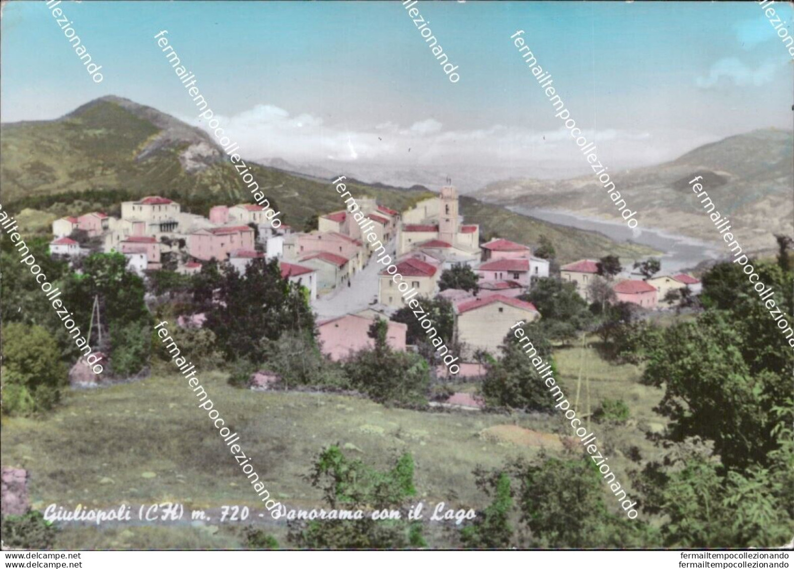 Aq625 Cartolina Giuliopoli Panorama Con Il Lago Provincia Di  Chieti Abruzzo - Chieti