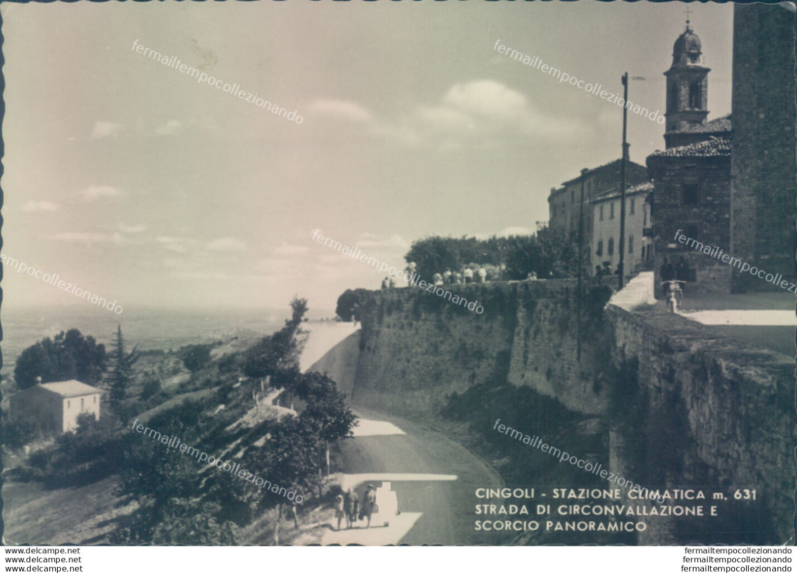 U169 Cartolina Cingoli Stazione Climatica Strada Di Circonvallazione Macerata - Macerata