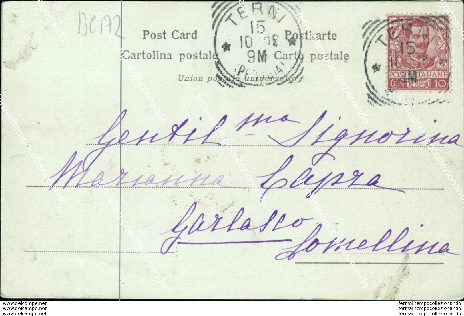 Bc172 Cartolina Terni  Citta' Giardini Pubblici 1901 - Terni