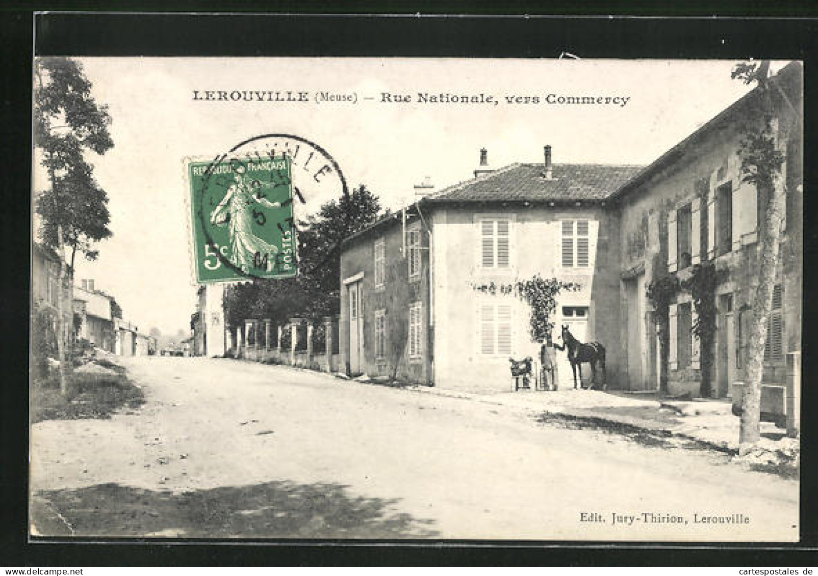CPA Lerouville, Rue Nationale, Vers Commercy  - Lerouville
