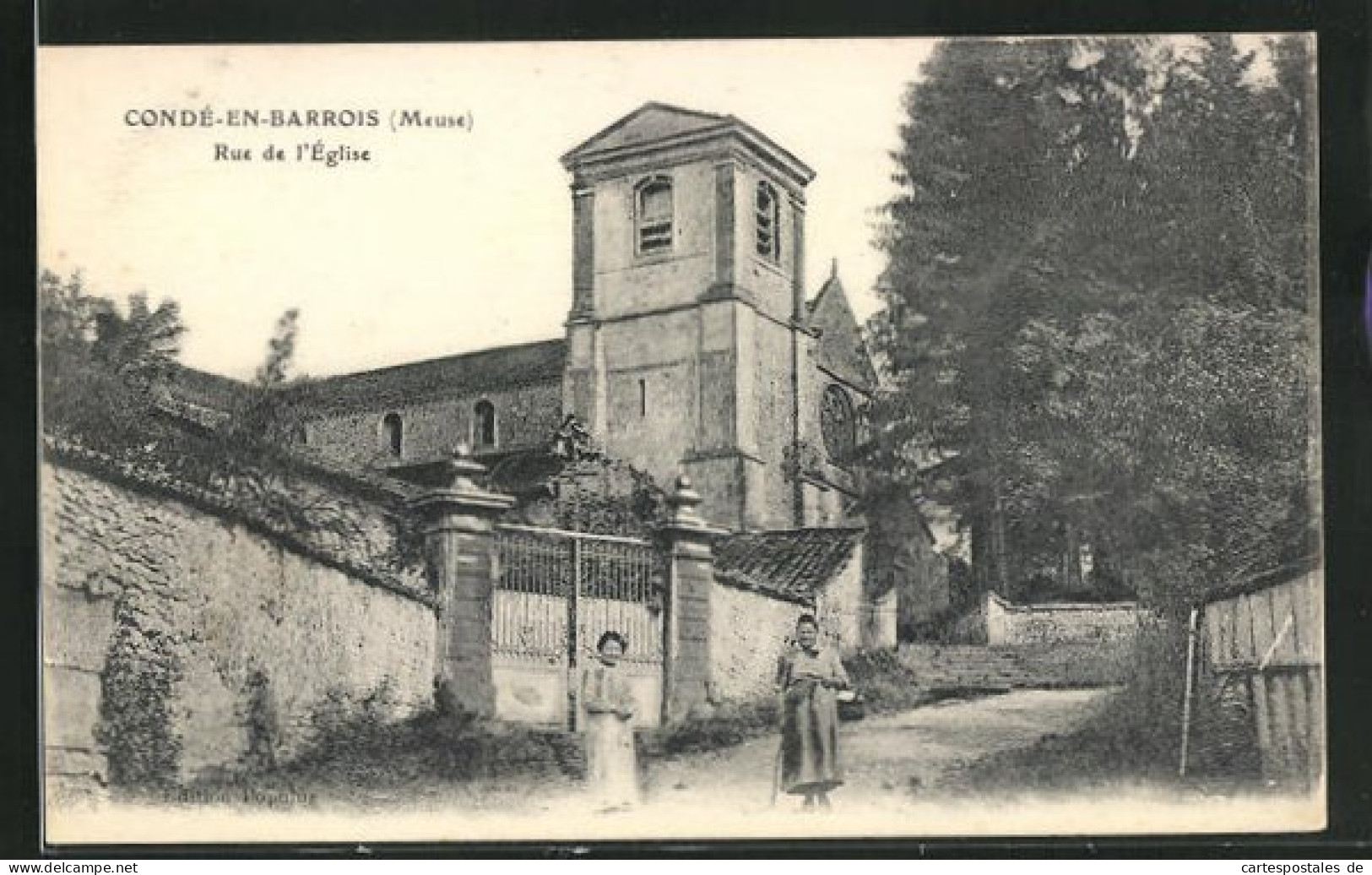 CPA Conde-en-Barrois, Rue De L`Eglise  - Other & Unclassified