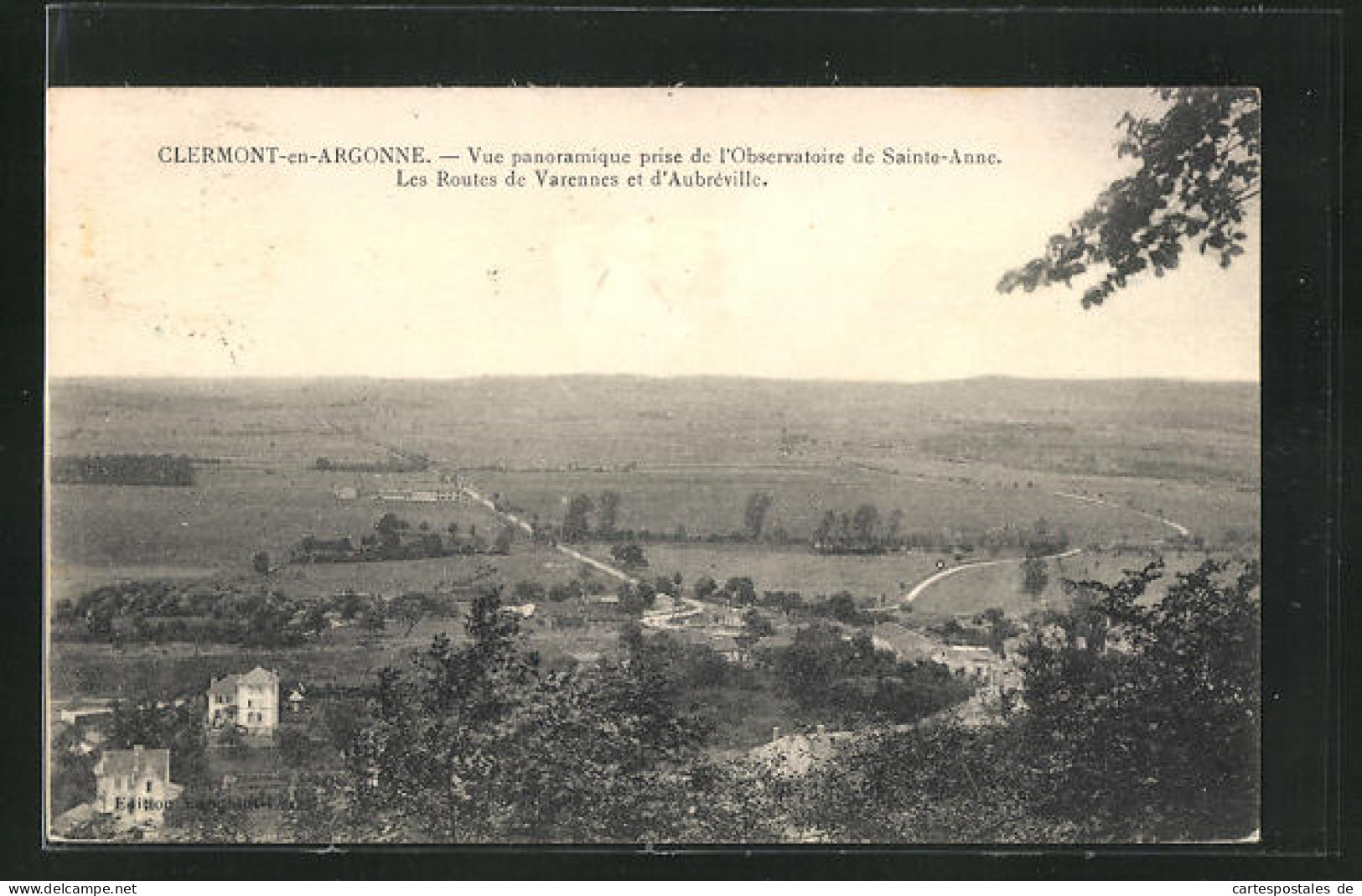 CPA Clermont-en-Argonne, Vue Panoramique Prise De L`Observatoire De Saint-Anne  - Clermont En Argonne