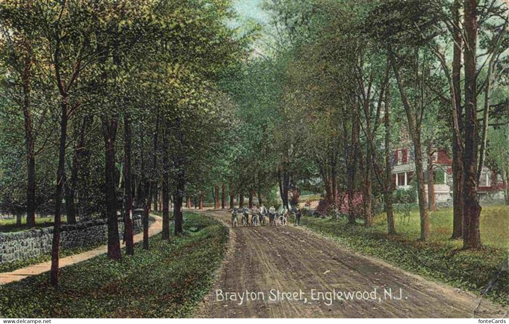 73973375 Englewood_New_Jersey_USA Brayton Street Fahrradfahrer - Sonstige & Ohne Zuordnung