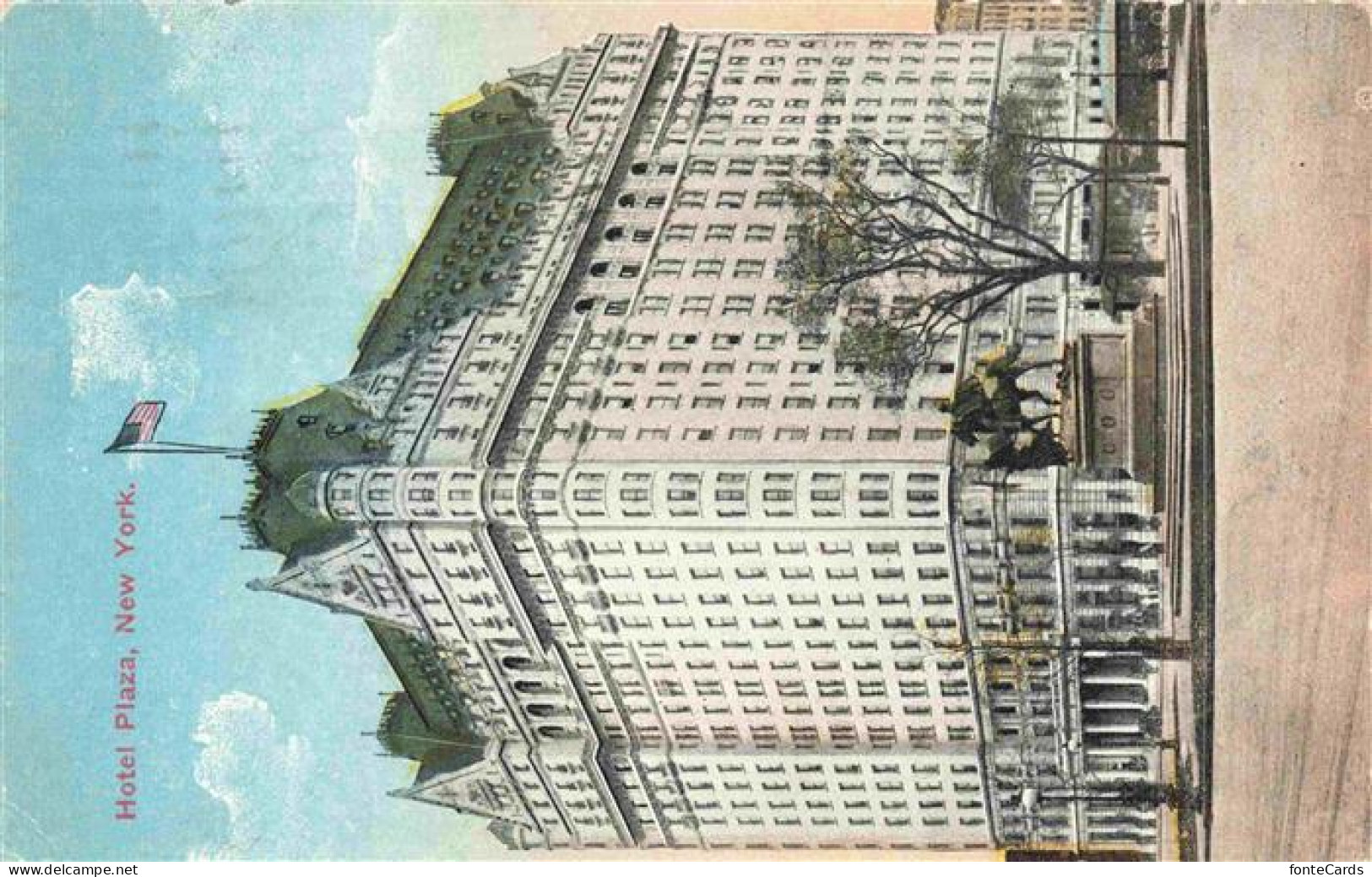 73973356 NEW_YORK_City_USA Hotel Plaza Illustration - Other & Unclassified