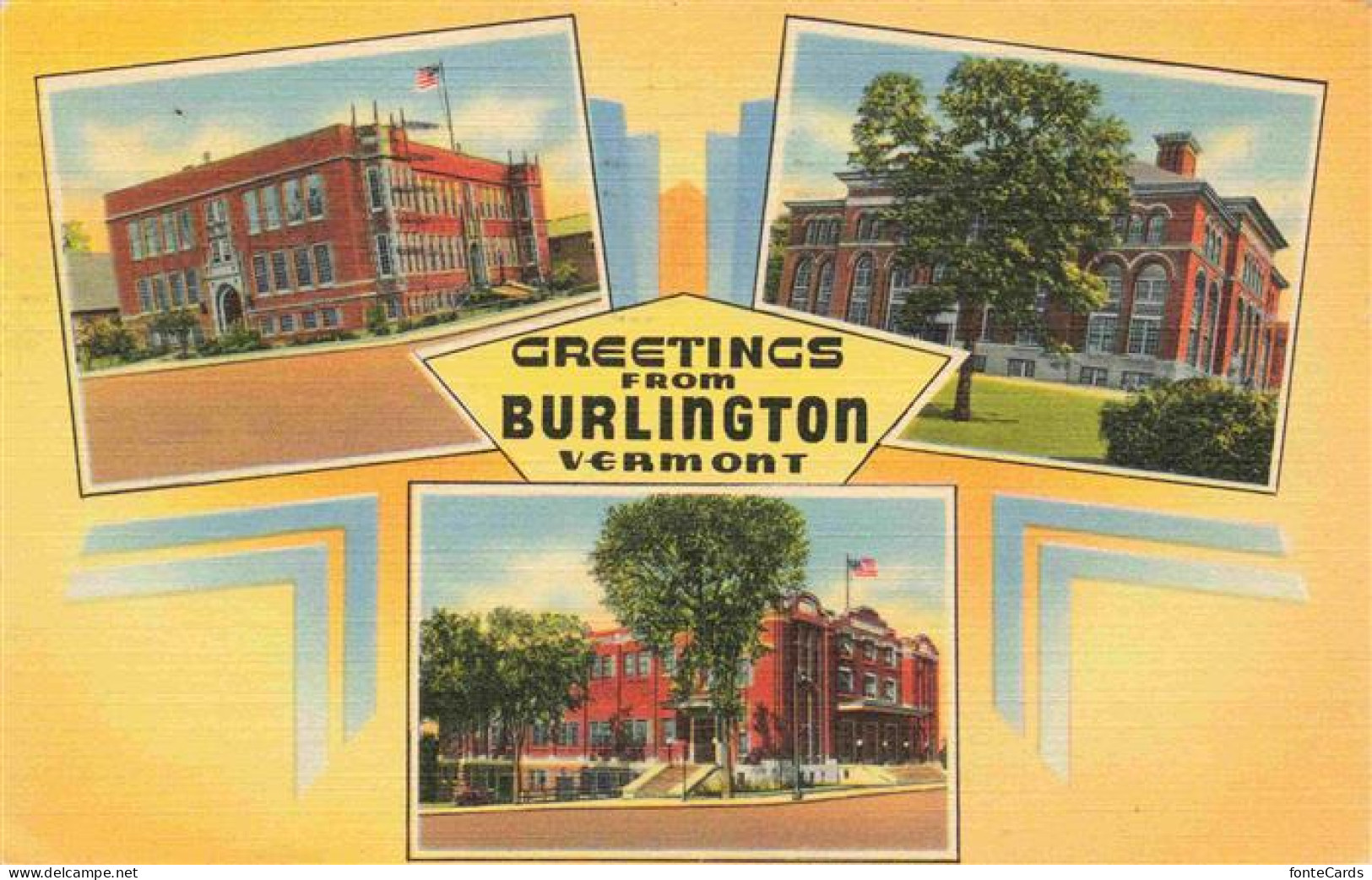 73973354 Burlington_Vermont_USA Buildings Illustration - Other & Unclassified