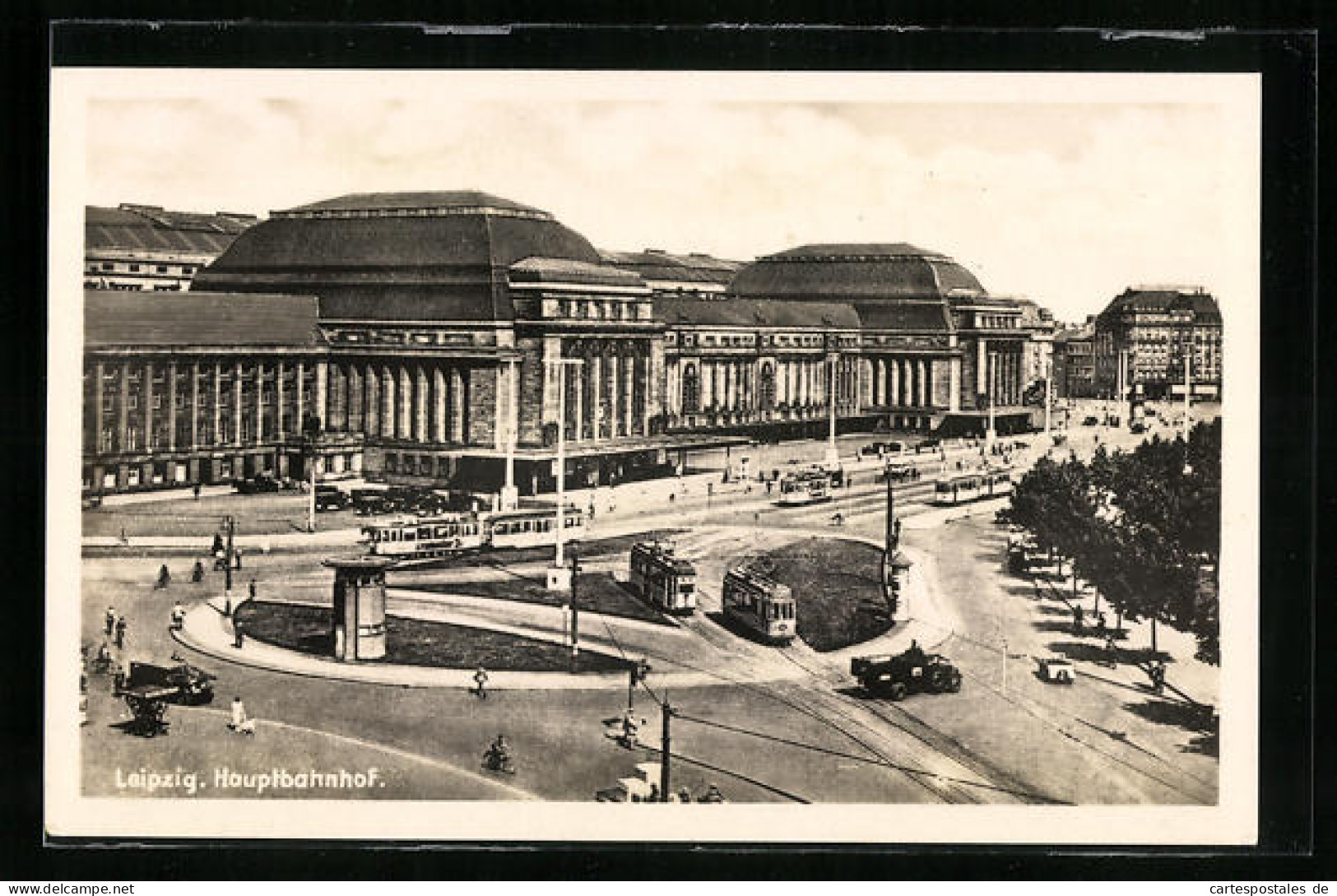 AK Leipzig, Strassenbahnen Am Hauptbahnhof  - Tramways