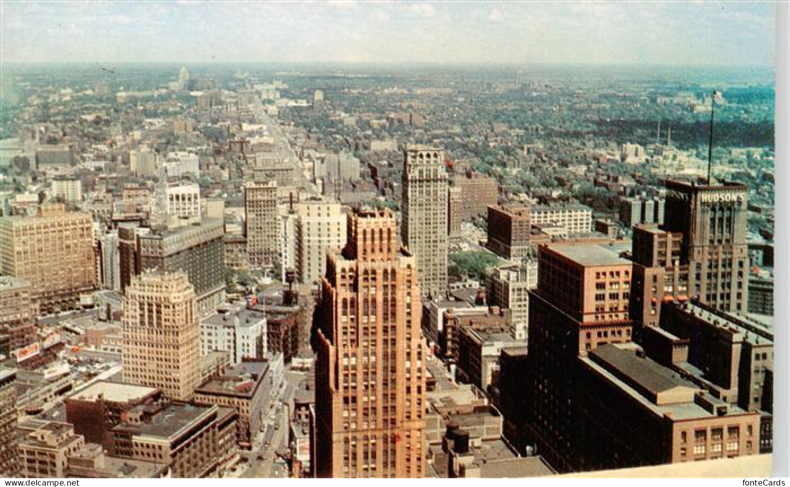 73949024 Detroit_Michigan Downtown Looking North From The Observation Tower Of P - Sonstige & Ohne Zuordnung