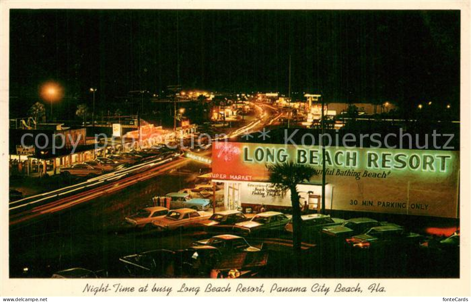 73764073 Panama_City_Beach Night Time At Busy Long Beach Resort - Autres & Non Classés