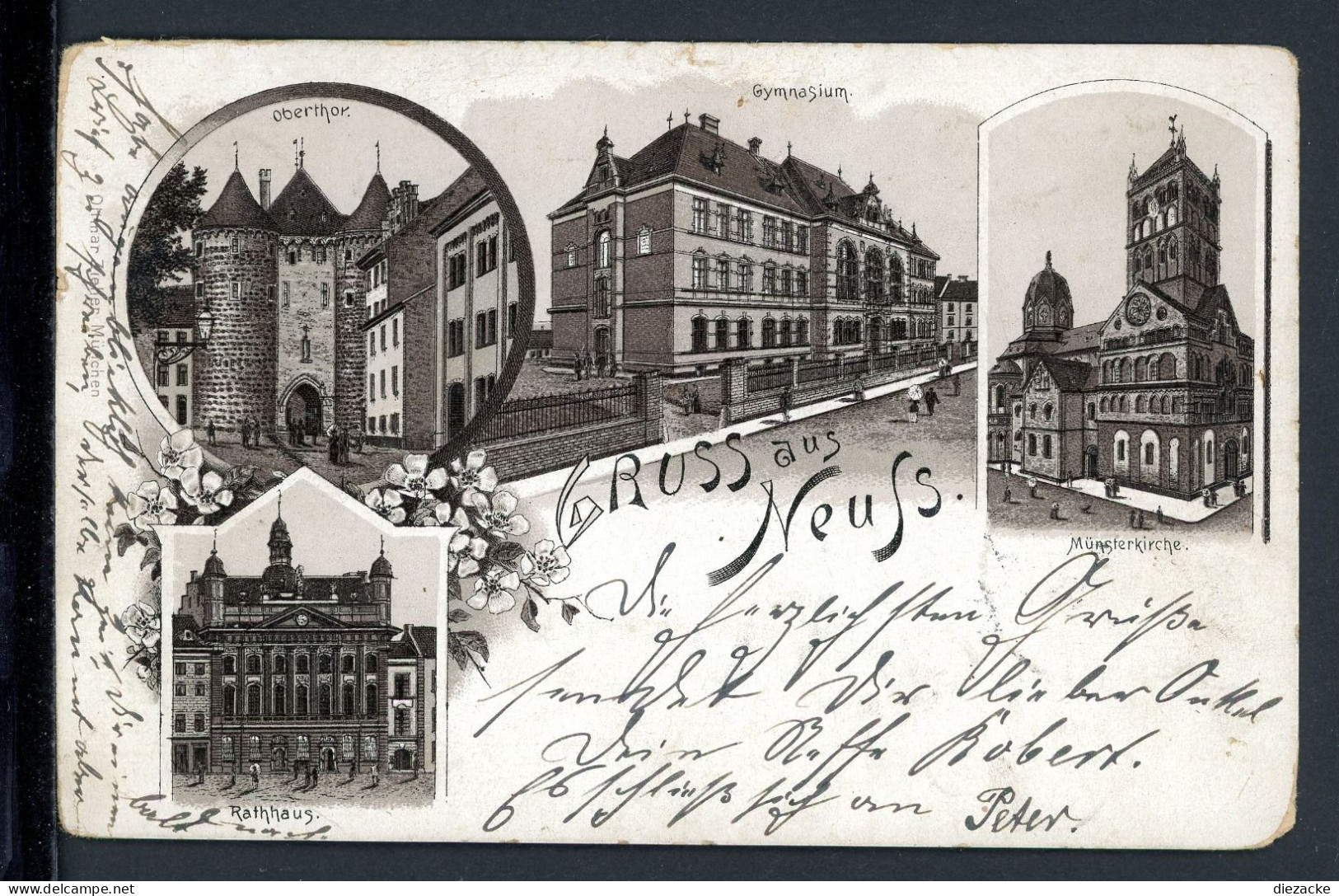 AK Neuss 1901 Obertor, Rathaus, Münster, Gymnasium (PK0135 - Altri & Non Classificati