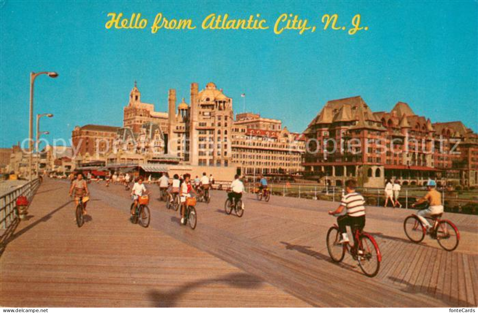 73764036 Atlantic_City_New_Jersey Bicycling Along The Wooden Way - Andere & Zonder Classificatie