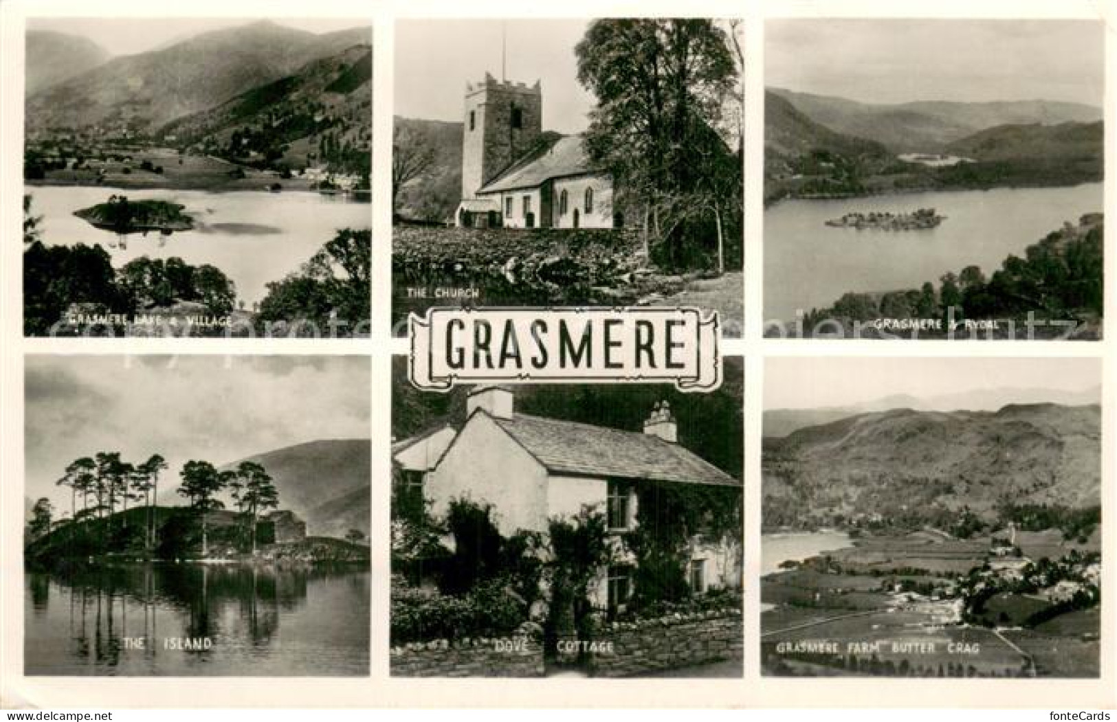 73763998 Grasmere Lake And Village The Church Rydal The Island Cottage Grasmere  - Other & Unclassified