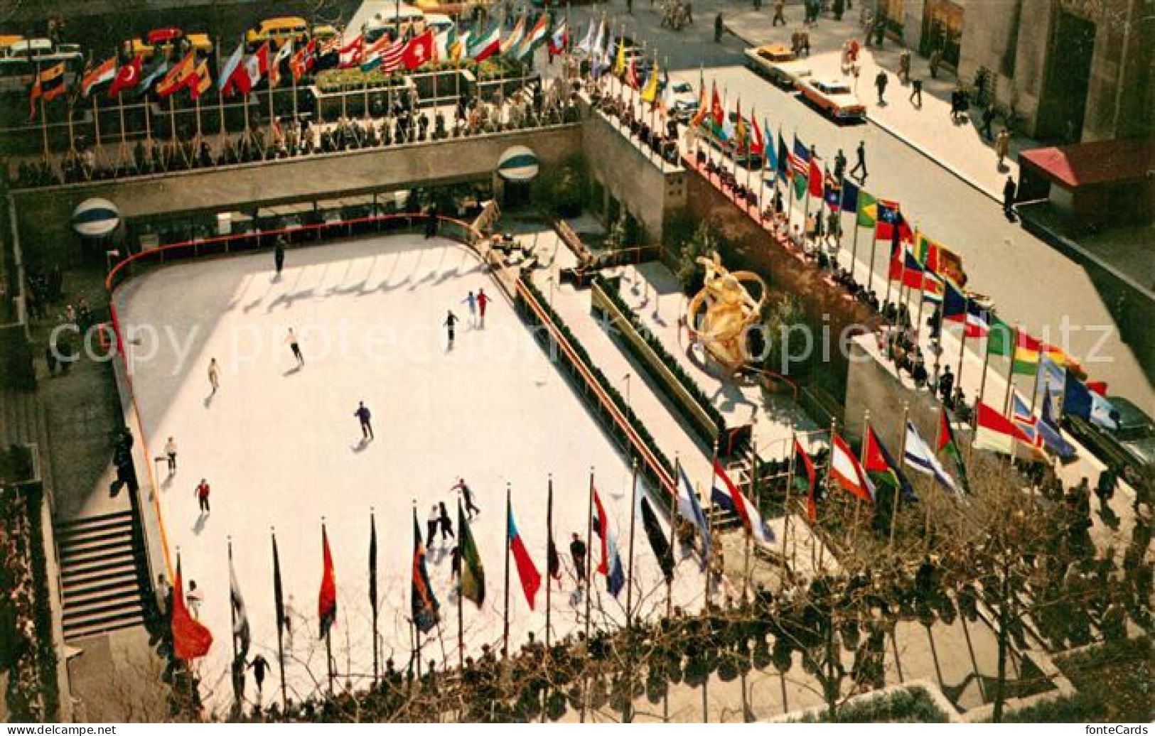 73763777 New_York_City Rockefeller Plaza Skating Rink - Autres & Non Classés