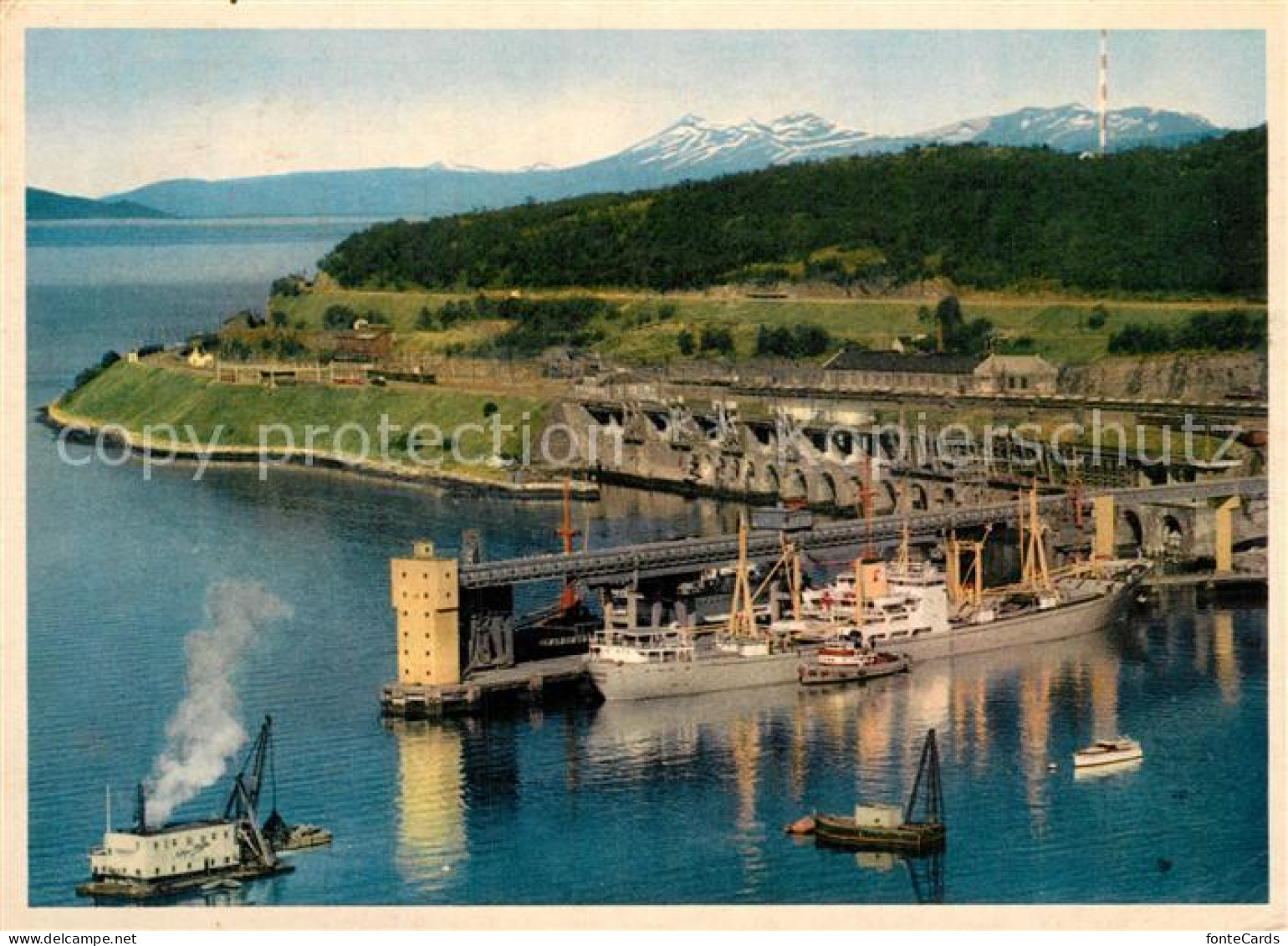 73523596 Narvik Ore Loading Pier Aerial View Narvik - Noruega