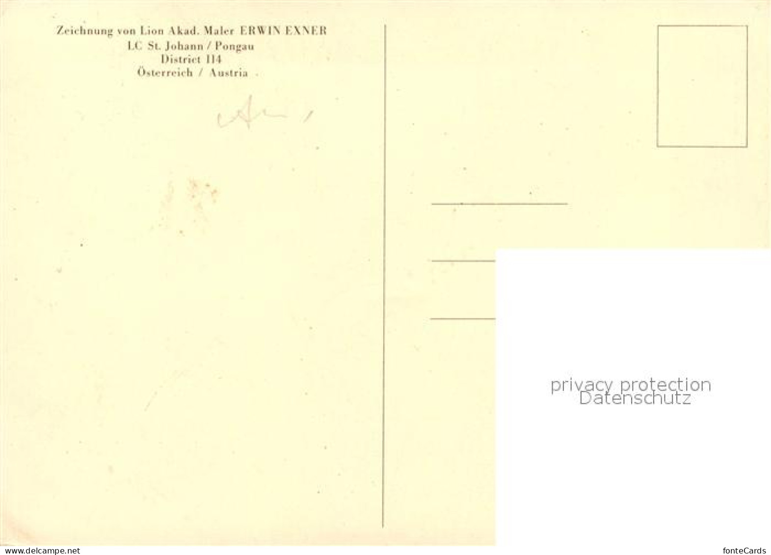 73519885 Chicago_Illinois Lions International Headquarter Zeichnung - Other & Unclassified