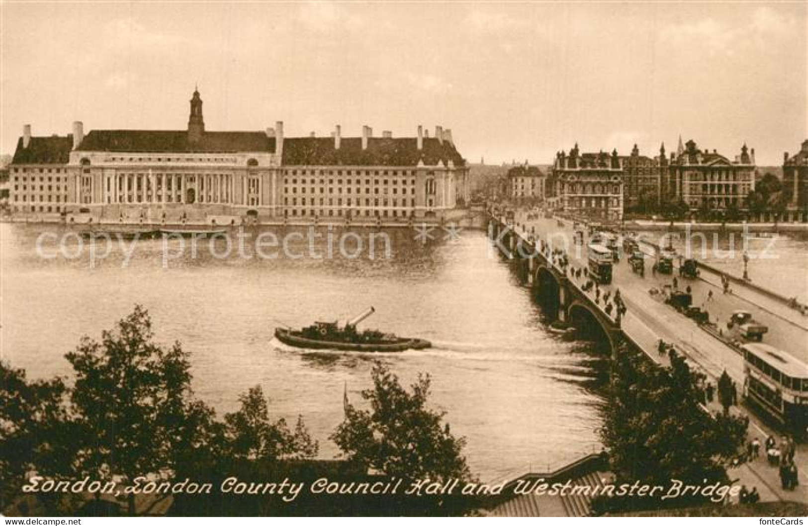 73519380 London County Council Hall Westminster Bridge - Sonstige & Ohne Zuordnung