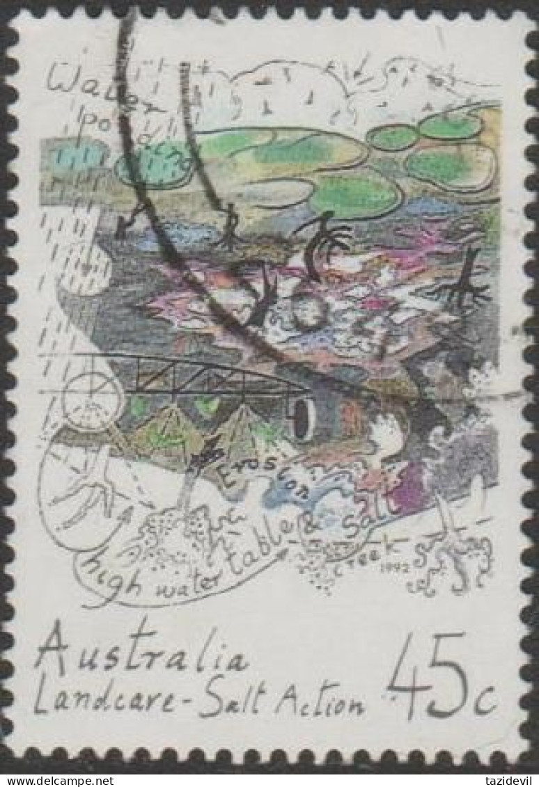 AUSTRALIA - USED 1992 45c Landcare - Salt Action - Gebraucht