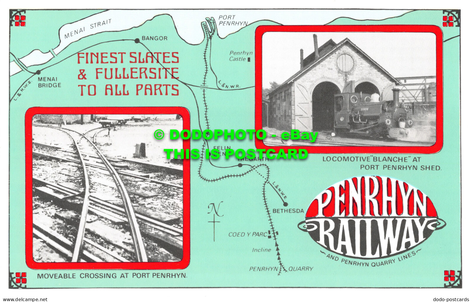 R524002 Penrhyn Railway. Moveable Crossing At Port Penrhyn. Locomotive Blanche A - World