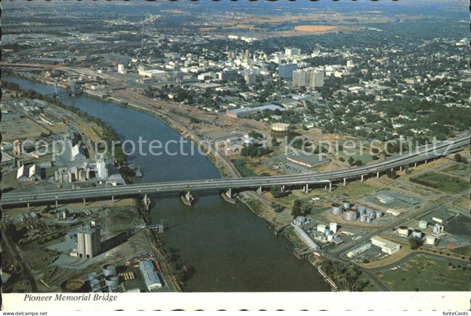 72238617 Sacramento_California Pioneer Memorial Bridge Aerial View - Sonstige & Ohne Zuordnung