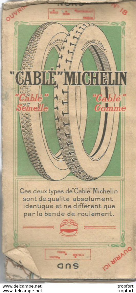 F14 Cpa / La VRAI Carte Routière Ancienne MICHELIN Nantes N° 18 - Callejero