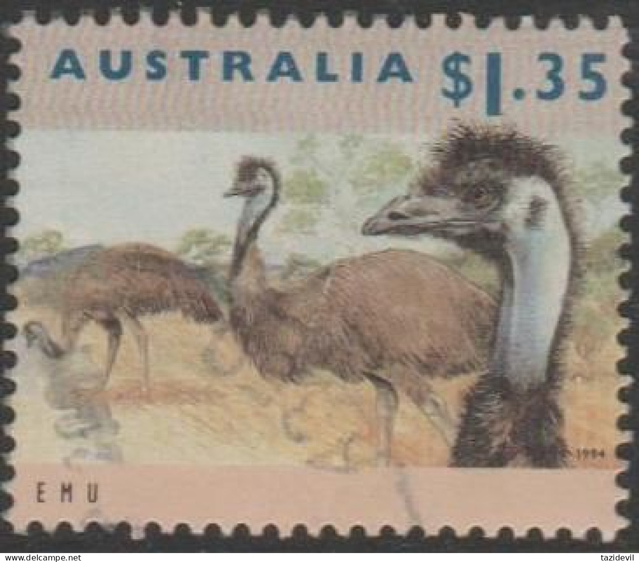 AUSTRALIA - USED 1994 $1.35 Wildlife - Emu - Bird - Used Stamps