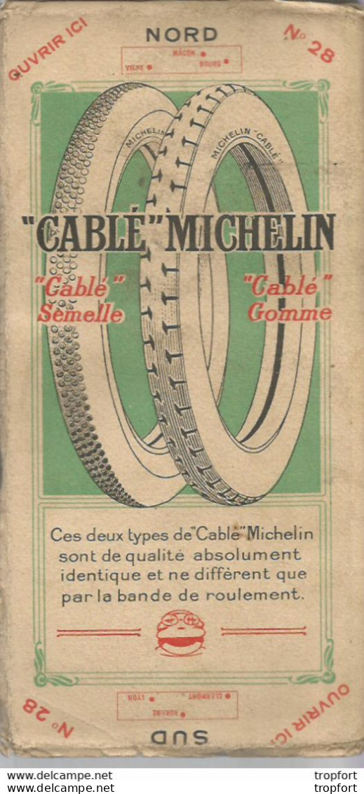 F14 Cpa / La VRAI Carte Routière Ancienne MICHELIN CLERMONT LYON N° 25 - Wegenkaarten