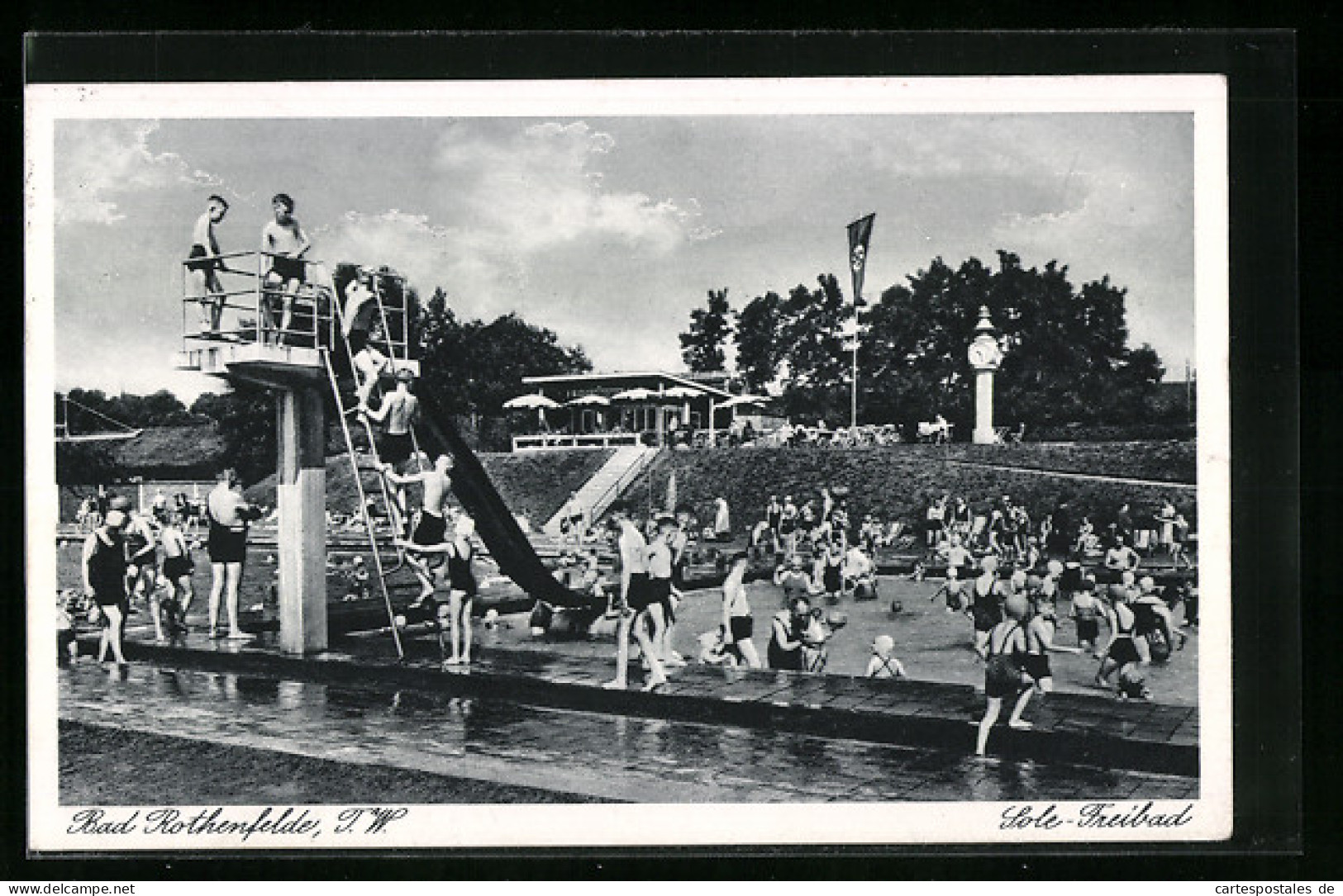 AK Rothenfelde, Blick Auf Das Sole-Freibad  - Bad Rothenfelde