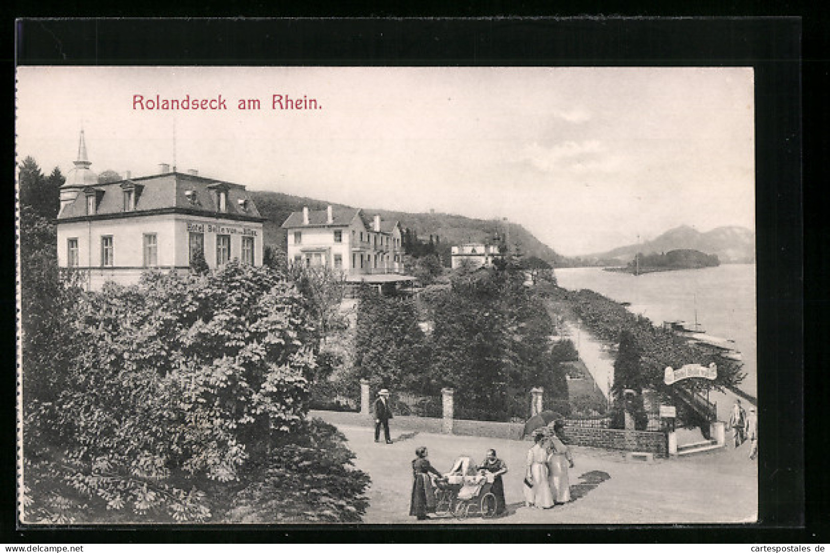 AK Rolandseck A. Rhein, Strassenpartie Vor Hotel Belle Vue  - Other & Unclassified