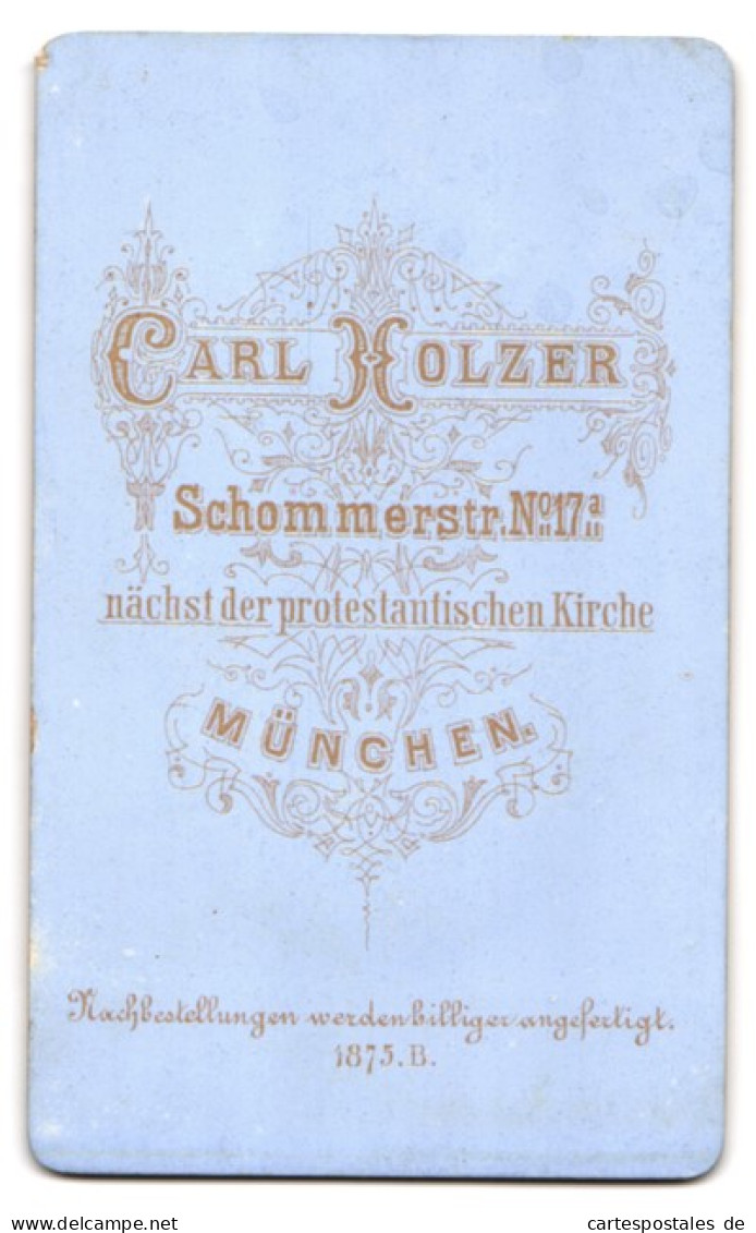 Fotografie Carl Holzek, München, Schommerstr. 17, Hübsche Junge Dame Mit Hochsteckfrisur Und Schleife  - Anonymous Persons