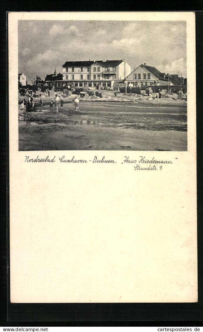 AK Cuxhaven-Duhnen, Am Haus Kriedemann In Der Strandstrasse 9  - Cuxhaven