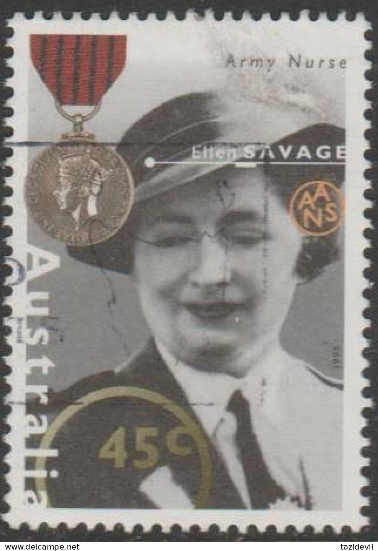 AUSTRALIA - USED 1995 45c Australia Remembers II - Army Nurse Ellen Savage - Usados