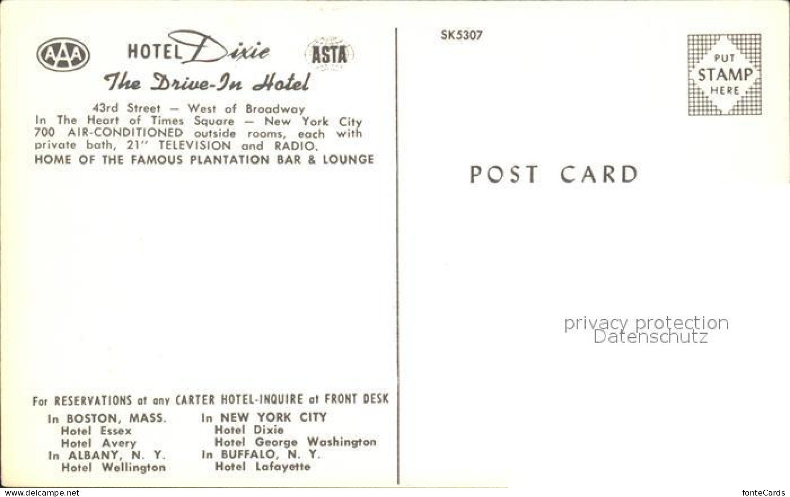 72227683 New_York_City Hotel Dixie - Other & Unclassified