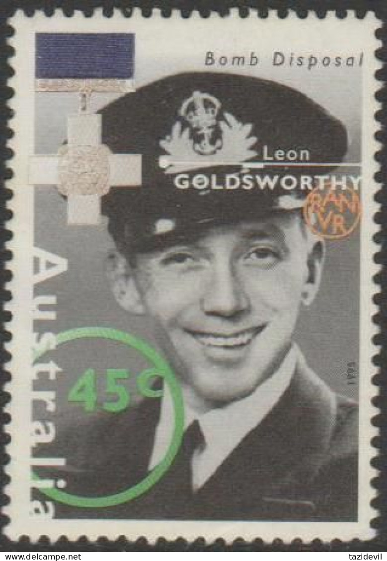 AUSTRALIA - USED 1995 45c Australia Remembers II - Leon Goldsworthy - Bomb Disposal - Oblitérés