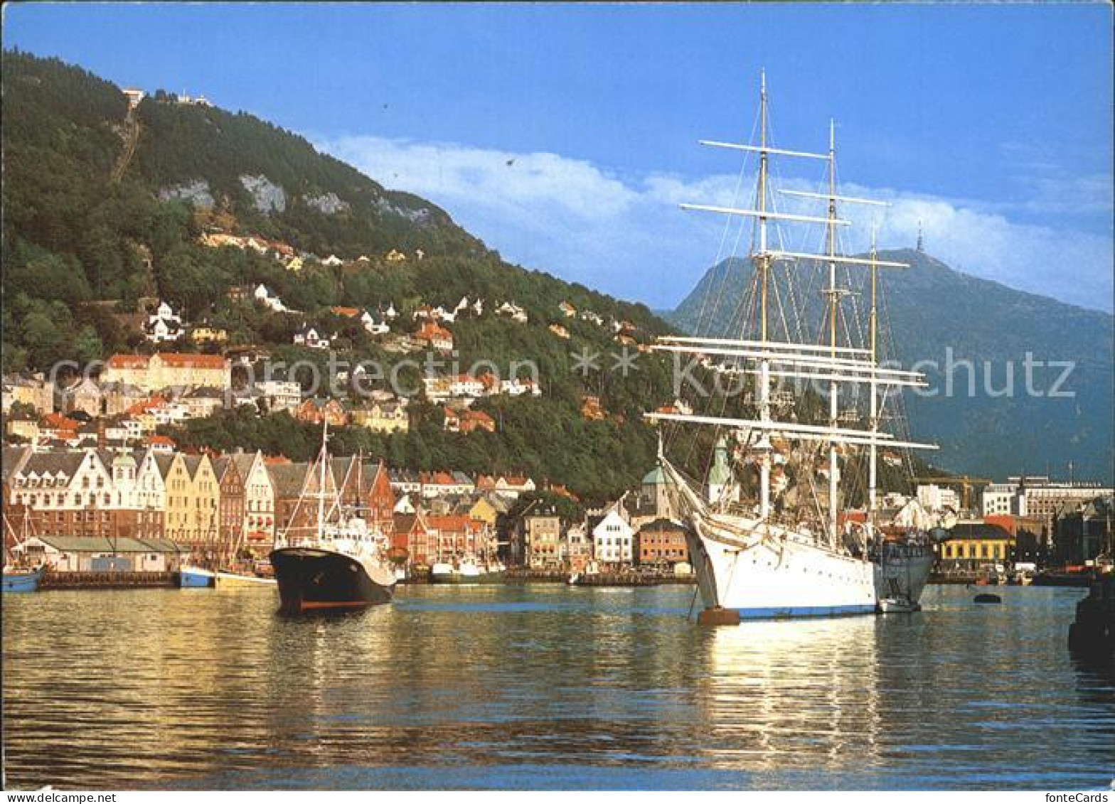 72221744 Bergen Norwegen VAgen Skoleskipet Statsrad Lehmkuhl Norwegen - Noorwegen