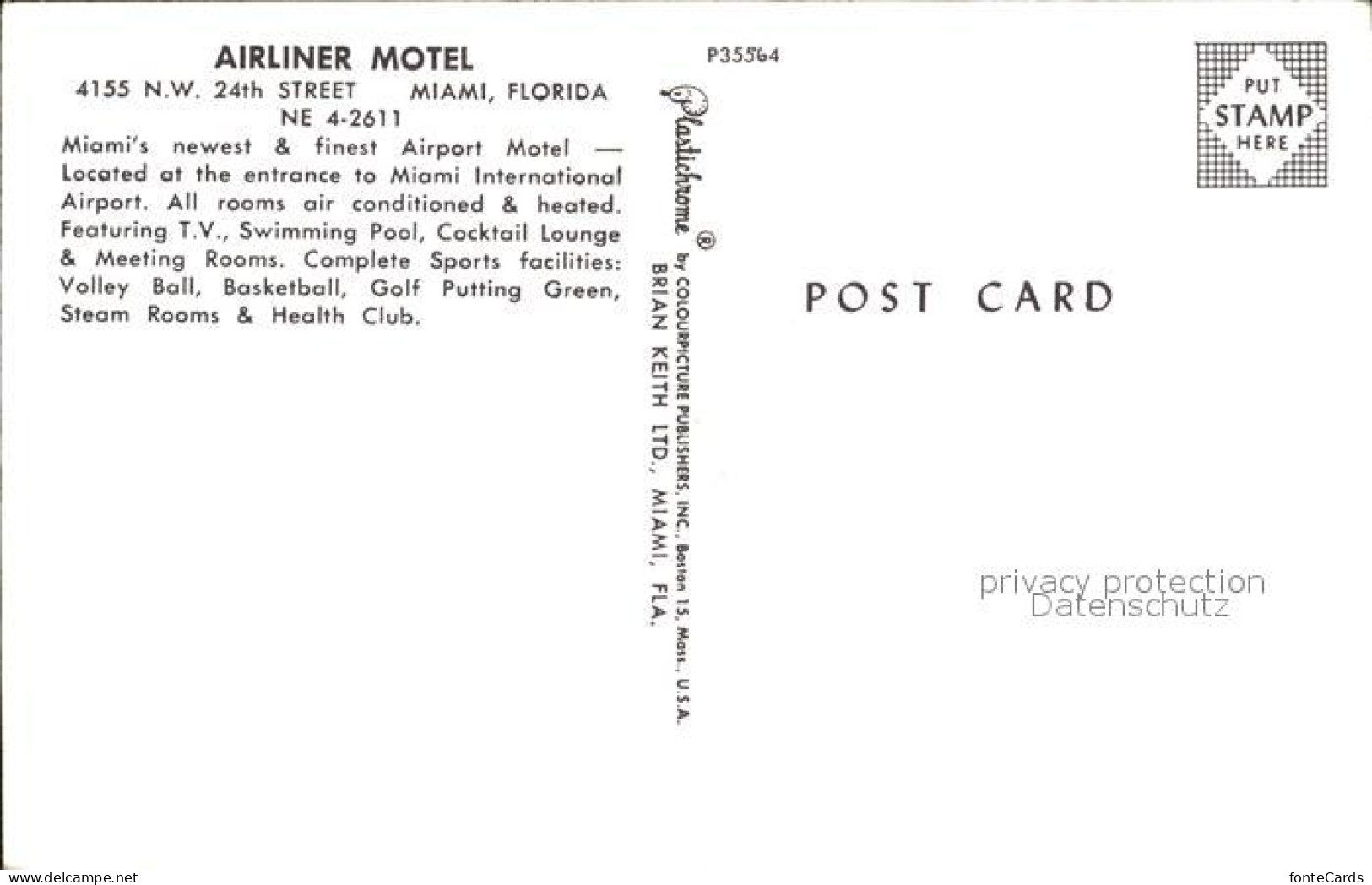 72219209 Miami_Florida Airliner Motel - Andere & Zonder Classificatie