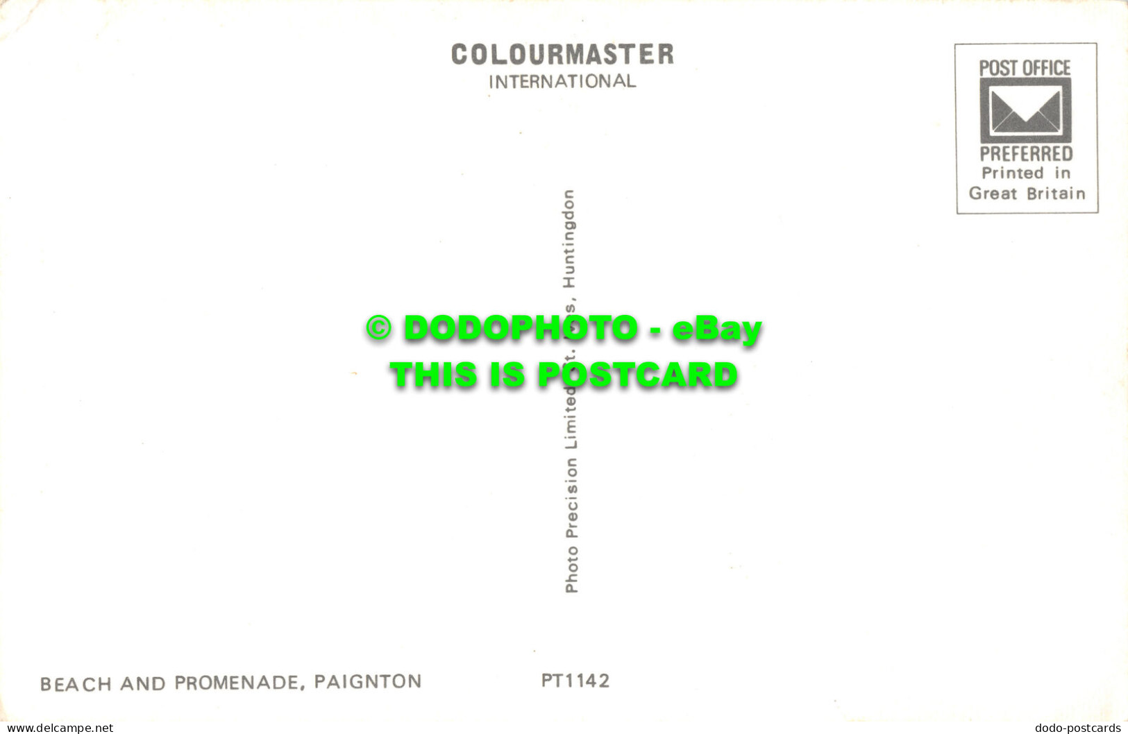 R524282 Beach And Promenade. Paignton. Colourmaster International. Precision. PT - Welt